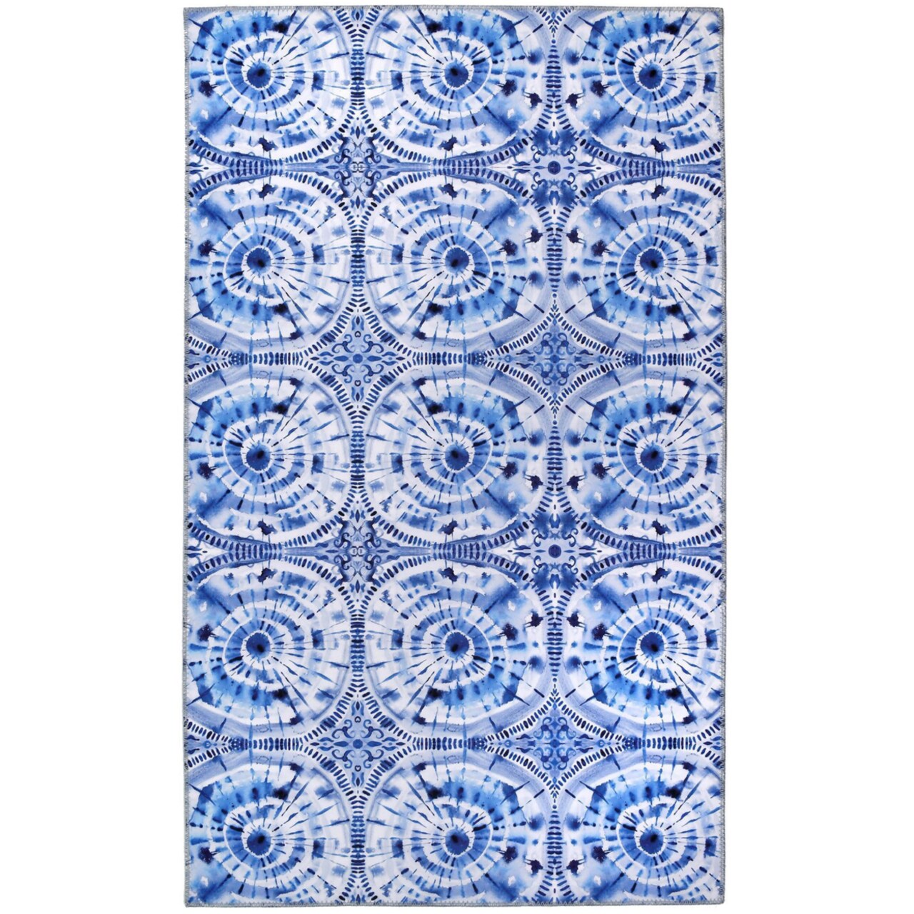 Homefires Home Decorative Indoor Accent Rug Shibori Blue - 3 X 5